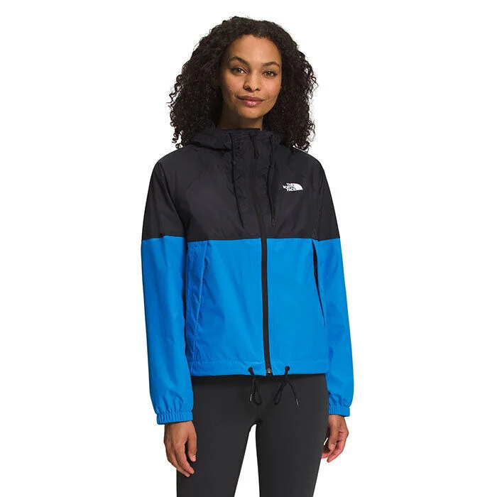 White Low Neck Sports Top for Trend -The North Face Antora NF0A7QF1 Women's Blue Black Long Sleeve Rain Jacket SGN134