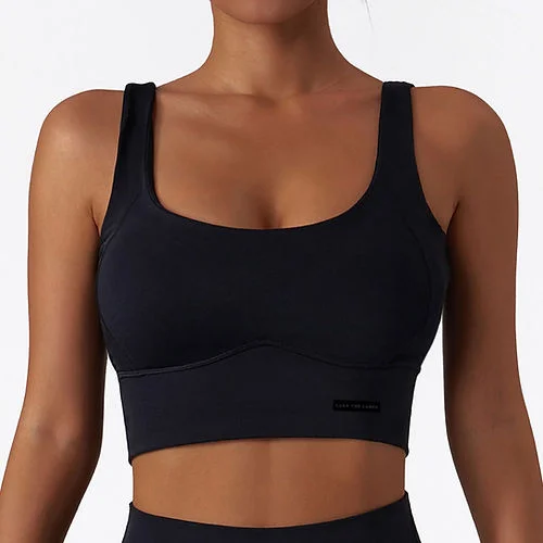 Pink Flowy Sports Top for Breeze -Tia Midi Crop 2.0 - Black